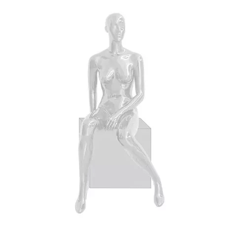 Женский абстрактный сидячий манекен, с каблуками \ Ego-08F