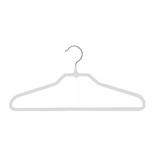 Металлические вешалки-плечики для одежды (обрезиненные), Белый \ 2240.WE