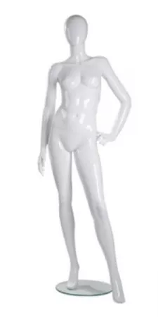 Женский абстрактный манекен в полный рост \ G-02, Белый глянцевый