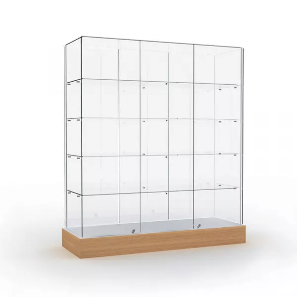 Витрина со стеклянным верхом (зеркальная задняя стенка) \ B-3C.MR