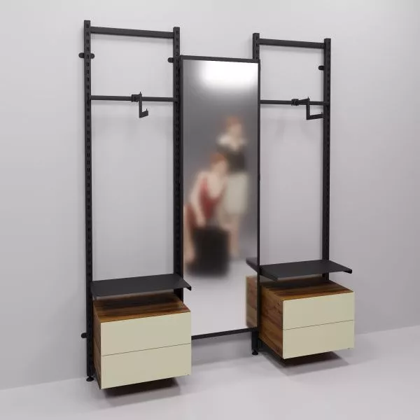 Комплект пристенный с зеркалом и накопителем /FSK.007 