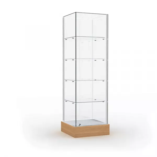 Витрина со стеклянным верхом (зеркальная задняя стенка) \ B-1C.MR