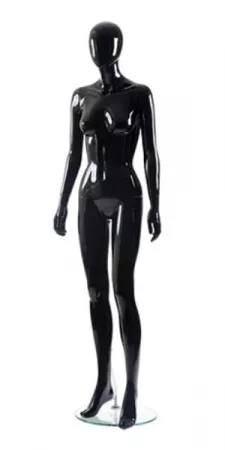 Женский абстрактный манекен в полный рост \ G-07, Черный глянцевый