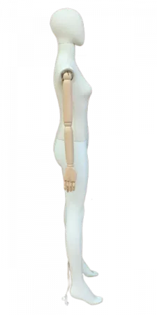 Женский манекен, обтянутый тканью, с деревянными руками \ VNG-03F