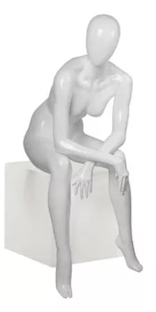 Женский абстрактный сидячий манекен \ Basic-09