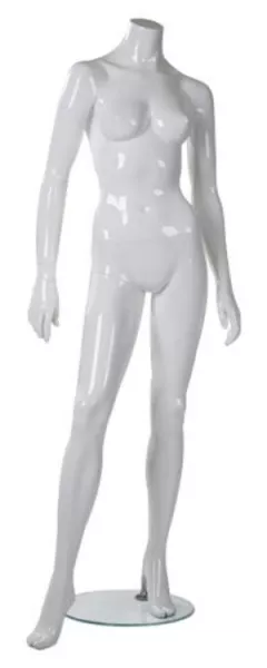 Женский манекен без головы \ Smart-H-30, Белый глянцевый