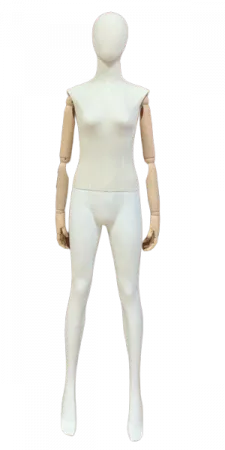 Женский манекен, обтянутый тканью, с деревянными руками \ VNG-03F