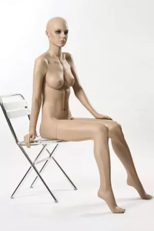 Женский реалистичный сидячий манекен \ Gold-11