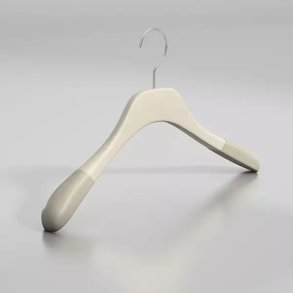 Вешалка-плечики из натурального бука с бархатными плечиками \ GL56