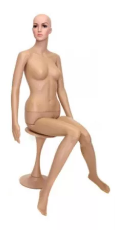 Женский пластиковый сидячий манекен \ F-6