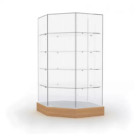 Витрина со стеклянным верхом (зеркальная задняя стенка) \ B-4C.MR