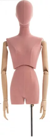 Женский манекен-торс, обтянутый тканью, с деревянными руками \ YMY-011-15 Женский манекен-торс, обтянутый тканью, с деревянными руками \ YMY-011-15