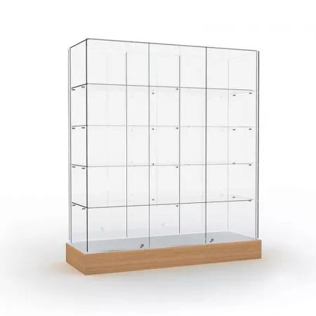 Витрина со стеклянным верхом (зеркальная задняя стенка) \ B-3C.MR