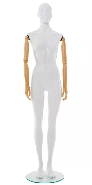 Женский манекен с деревянными руками \ Marta-01