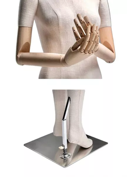 Женский манекен, обтянутый тканью, с деревянными руками \ ymy-zm-2 Женский манекен, обтянутый тканью, с деревянными руками \ ymy-zm-2