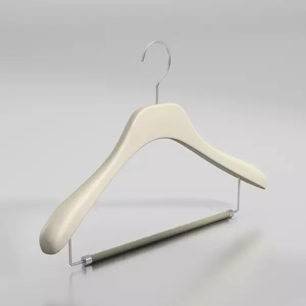 Вешалка-плечики из натурального бука с перекладиной \ GL52