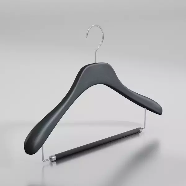 Вешалка-плечики из натурального бука с перекладиной \ GL52