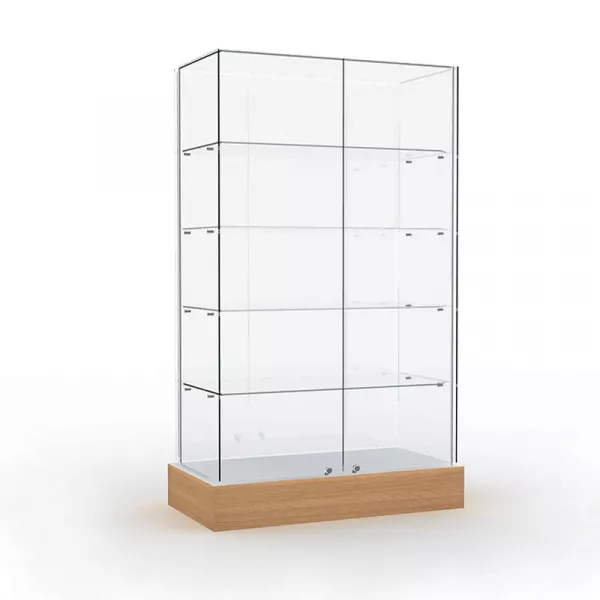 Витрина со стеклянным верхом (зеркальная задняя стенка) \ B-2C.MR