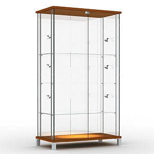 Витрина с 3-мя полками без освещения, распашные дверцы \ Октава 02