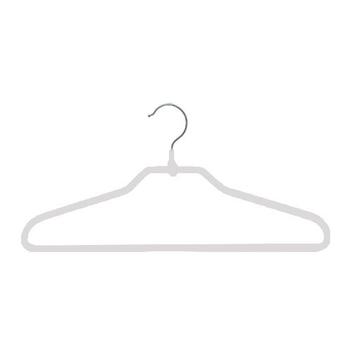 Металлические вешалки-плечики для одежды (обрезиненные), Белый \ 2230.WE