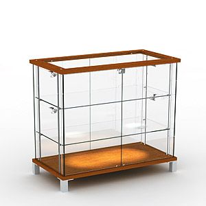 Прилавок с 2-мя полками без освещения, распашные дверцы \ Октава 04