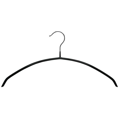 Металлические вешалки-плечики для одежды (обрезиненные), Черный \ 2060 WE