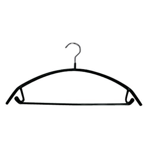 Металлические вешалки-плечики для одежды (обрезиненные), Черный \ WS 028 - 41