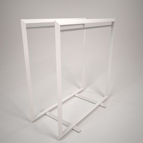 Вешало двухрядное 1500х850х1595h, Белый \ TRL.004