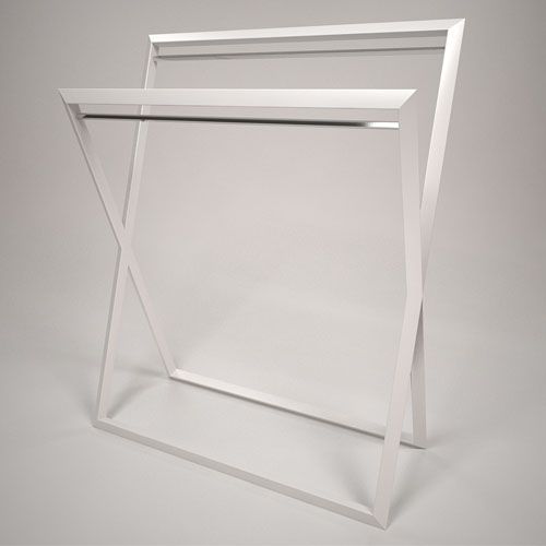 Вешало Х двухрядное двухуровневое 1500х622х1595/1845h, Белый \ TRL.007