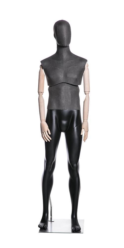 Мужской манекен с подвижным торсом и деревянными шарнирными руками \ MSK-M