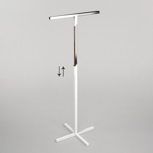 Вешало регулируемое Т-образное, Белый глянцевый \ хром \ OMV-003.P