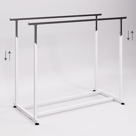 Вешало регулируемое двурядное L-1500 (без опор), Хром \ Белый матовый \ OMV-002.PR