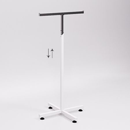 Вешало регулируемое Т-образное, Хром \ Белый матовый \ OMV-003.PR