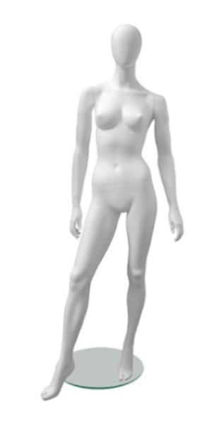 Женский абстрактный манекен в полный рост \ G-05, Белый матовый