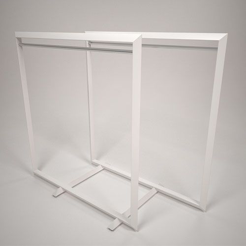 Вешало двухрядное смещенное 1850х850х1595h, Белый \ TRL.005