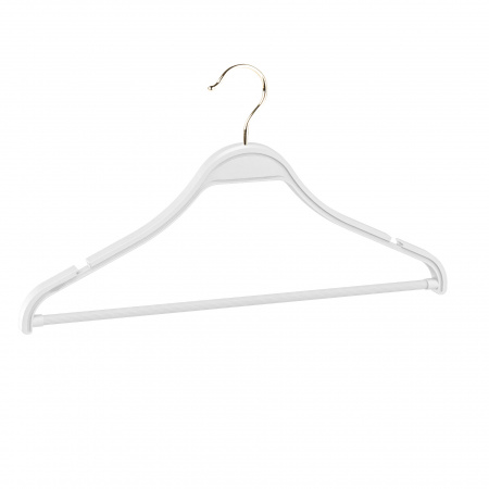 Вешалка-плечики с зацепами и перекладиной \ P-MNP-35