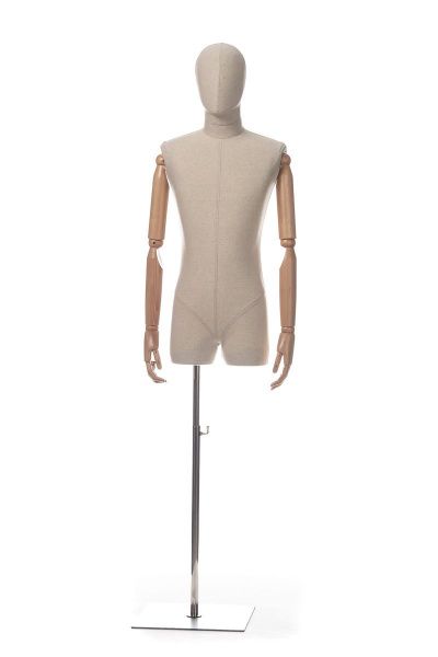 картинка Мужской абстрактный манекен с шарнирными деревянными руками/ 80F-21M от магазина Русманекен