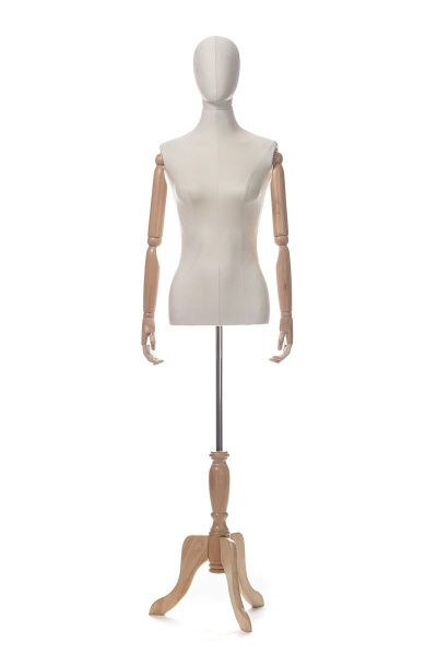 Женский укороченный торс с шарнирными деревянными руками \ 80F-8W-velvet