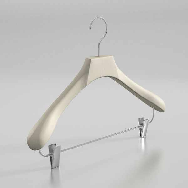 Вешалка-плечики из натурального бука с клипсами \ MN53