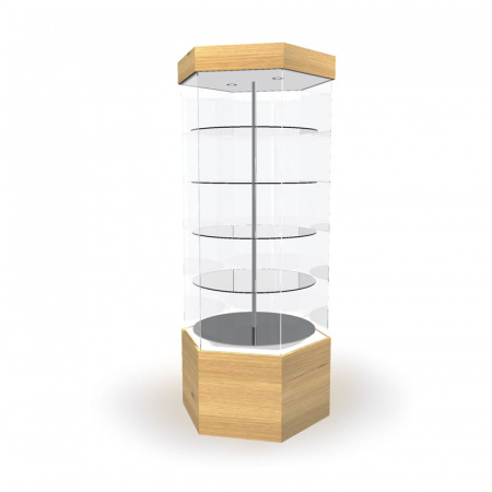 Витрина с освещением и вращающимися полками \ B-05-B.V4