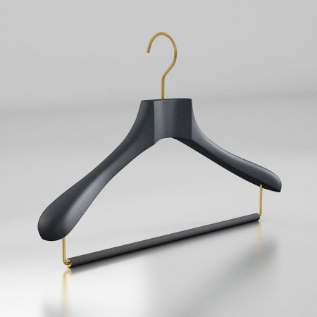 Вешалка-плечики из натурального бука с перекладиной \ HGB52