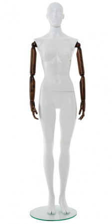 Женский манекен с деревянными руками \ Marta-02