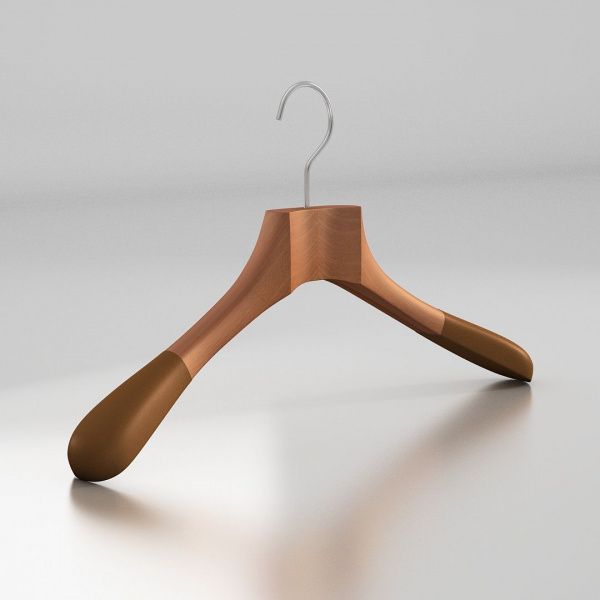 Вешалка-плечики из натурального бука с бархатными плечиками \ HGB56