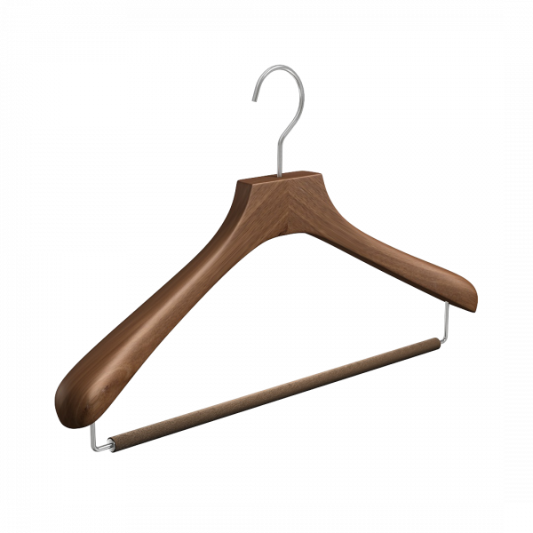 Вешалка-плечики из натурального бука с перекладиной \ STB52
