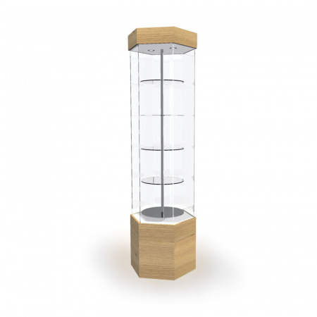 Витрина с освещением и вращающимися полками \ B-06-B.V4