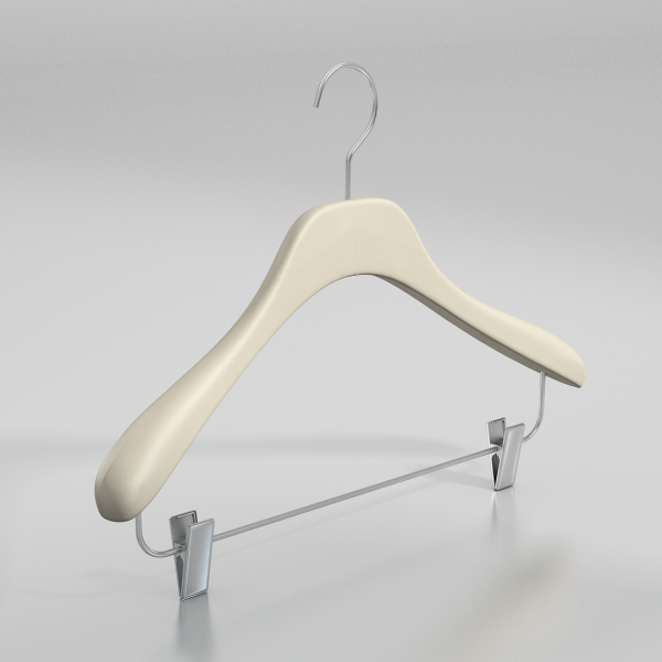 Вешалка-плечики из натурального бука с клипсами \ GL53