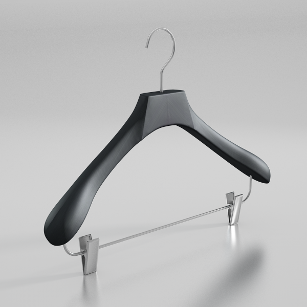 Вешалка-плечики из натурального бука с клипсами \ MN53