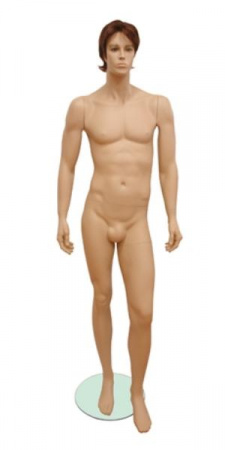 Мужской реалистичный манекен с париком \ MG-77