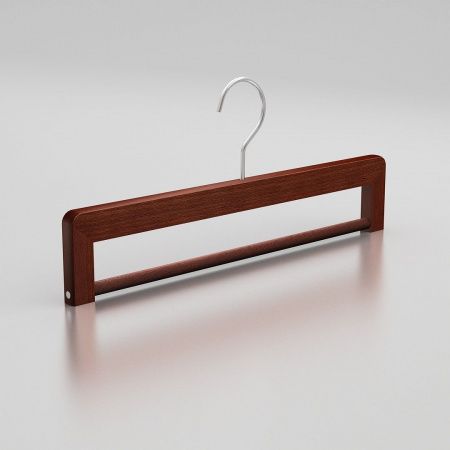 Вешалка-плечики из натурального бука с перекладиной для брюк \ HGB32
