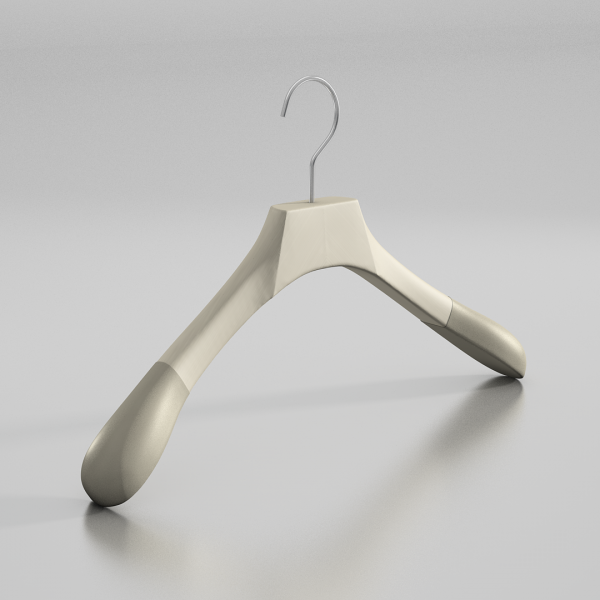 Вешалка-плечики из натурального бука с бархатными плечиками \ MN56